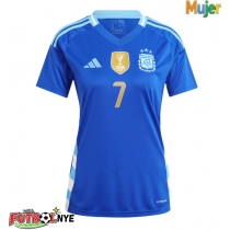 Camiseta Argentina Rodrigo De Paul #7 Visitante Equipación para mujer Copa America 2024 manga corta